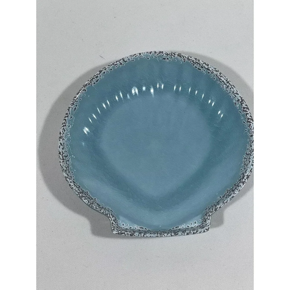 Tag Living Acrylic Seashell Plates Set‎ 4 Coastal Beach Dessert Appetizer Decor
